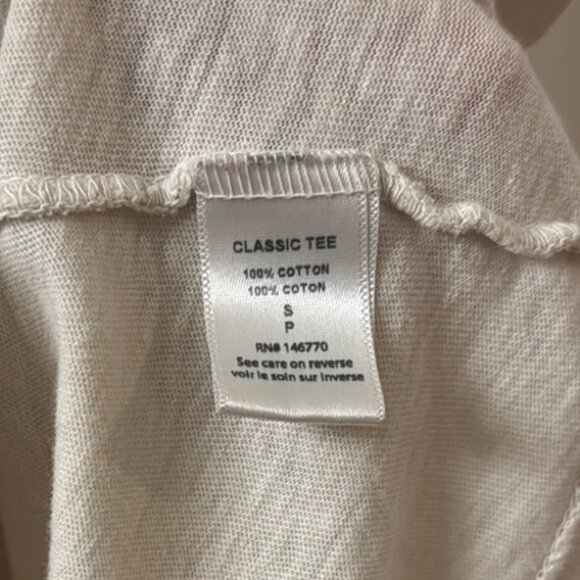 Re/Done Hanes Classic Tee in Optic White Size S - Picture 9 of 10